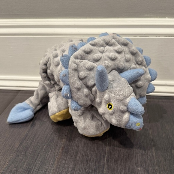 Go Dog Other - Go Dog Tough Plush Dinosaur Pet Dog Toy - Gray and Blue